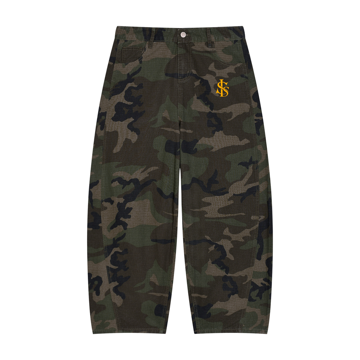 Orange Label  Camo Barrel Leg Cargo Pants